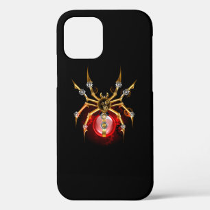 Steampunk spider on black iPhone 12 case