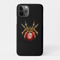 Steampunk spider on black