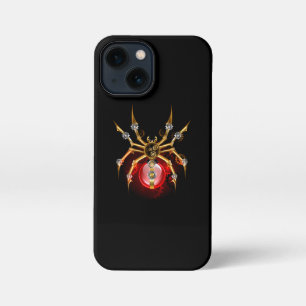 Steampunk spider on black iPhone 13 mini case
