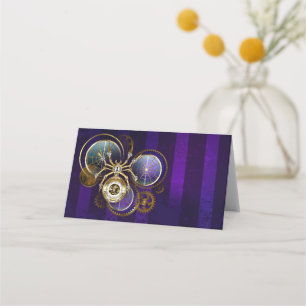 Steampunk Spider on Purple Background Appointment Card