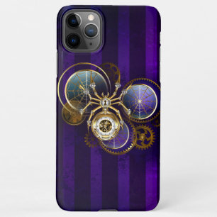 Steampunk Spider on Purple Background iPhone 11Pro Max Case