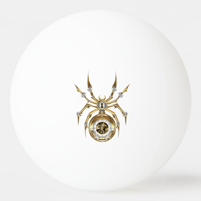 Steampunk Spider on Purple Background Ping Pong Ball (Front)