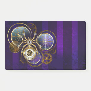 Steampunk Spider on Purple Background Post-it Notes