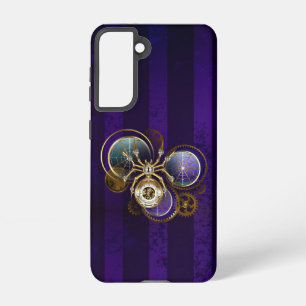 Steampunk Spider on Purple Background Samsung Galaxy Case