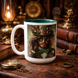 Steampunk St. Patrick Two-Tone Coffee Mug