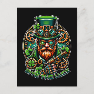 Steampunk St. Patrick's Day Leprechaun Postcard
