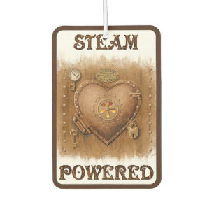 Steampunk Steam Powered Heart Air Freshener