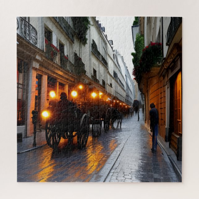 Steampunk Street of Mostly Darkness Jigsaw Puzzle (Vertical)