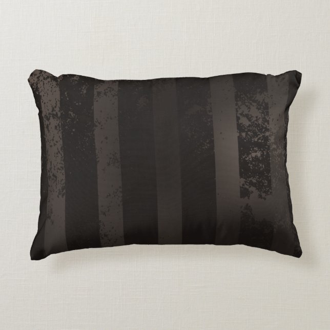 Steampunk striped brown background accent pillow (Front)