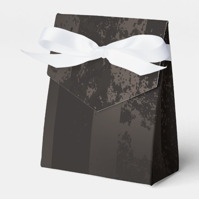 Steampunk striped brown background favor box (Front Side)