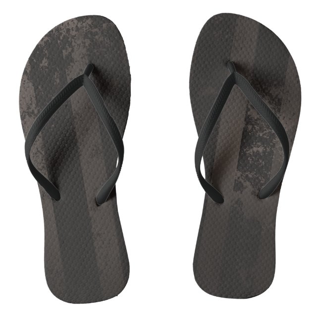 Steampunk striped brown background flip flops (Footbed)