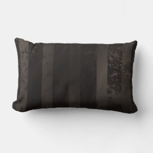 Steampunk striped brown background lumbar pillow