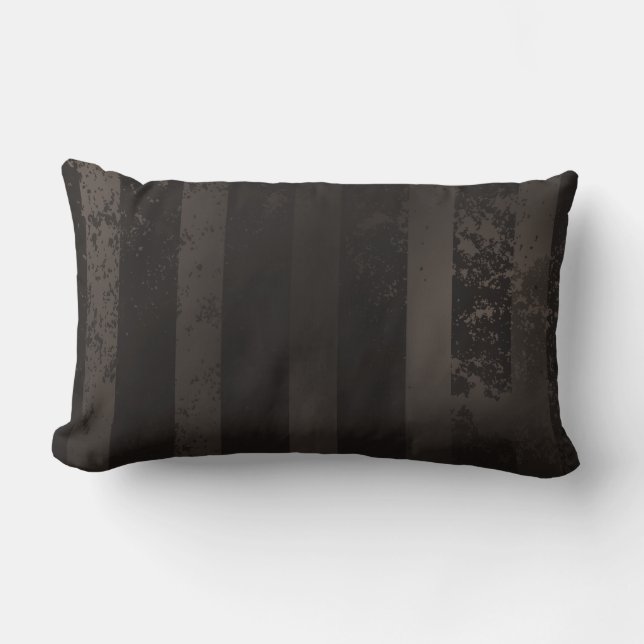 Steampunk striped brown background lumbar pillow (Front)