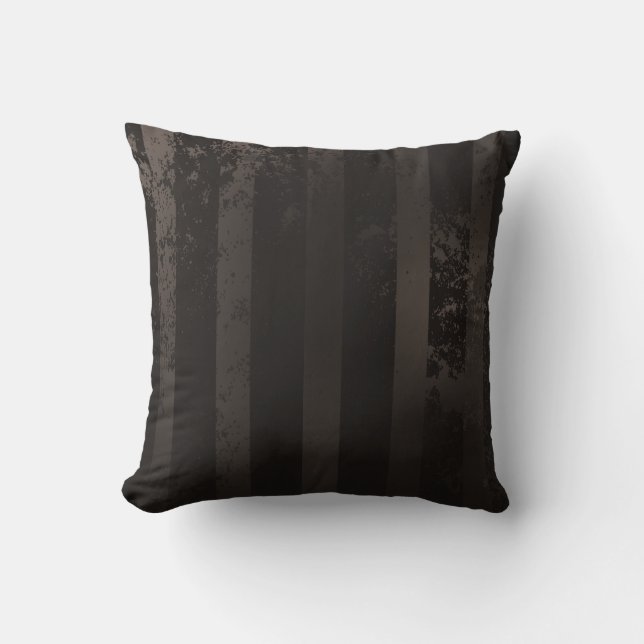 Steampunk striped brown background throw pillow (Front)