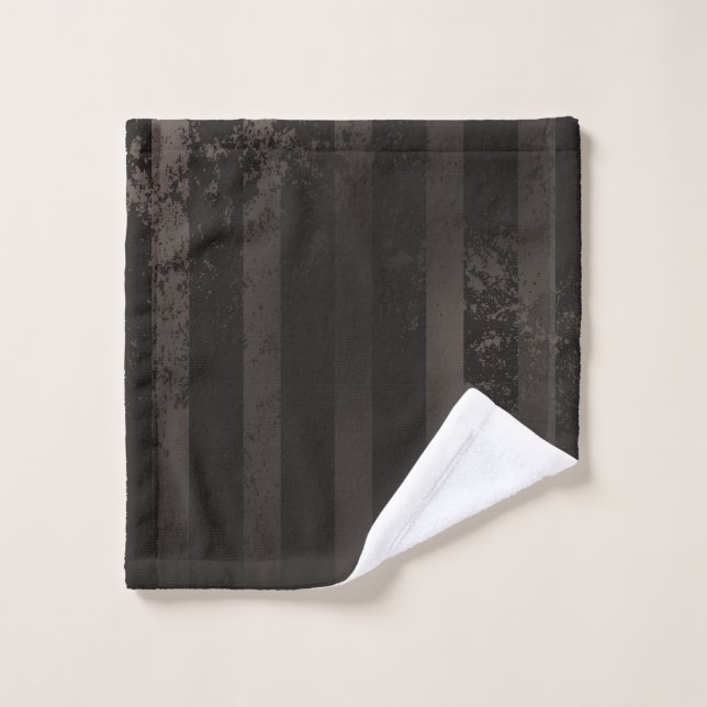Steampunk striped brown background wash cloth (Wash Cloth)