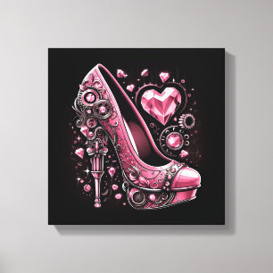 Steampunk Style Pink Stilettos  Canvas Print