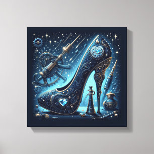 Steampunk Style Stiletto High Heel Canvas Print