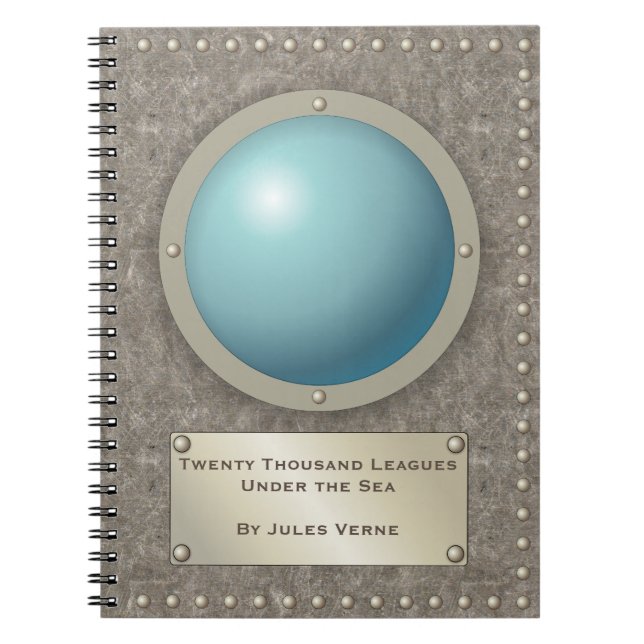 Steampunk submarine hublot notebook (Front)