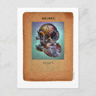 Steampunk Surrealism - Diver's Helmet Postcard