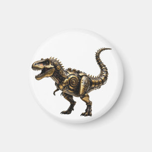 Steampunk T-Rex Mech – Brass Dino Beast Magnet
