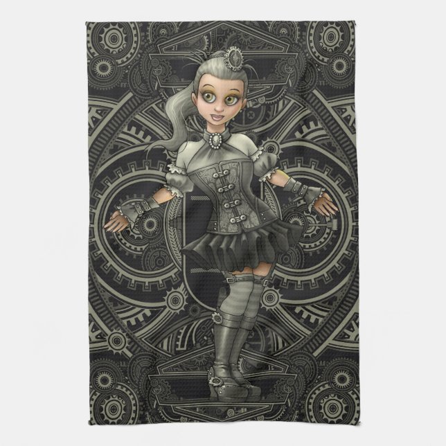 Steampunk Tea Towel (Vertical)