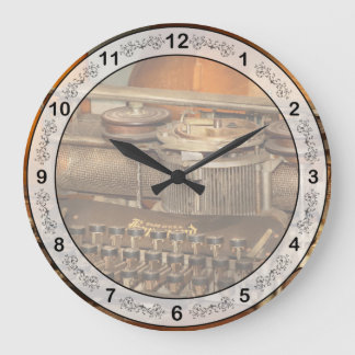 Steampunk - The history of typing Large Clock