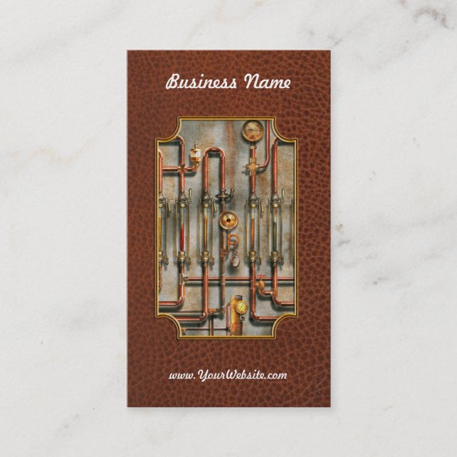 Steampunk - The lubrication manifold Business Card (Front)