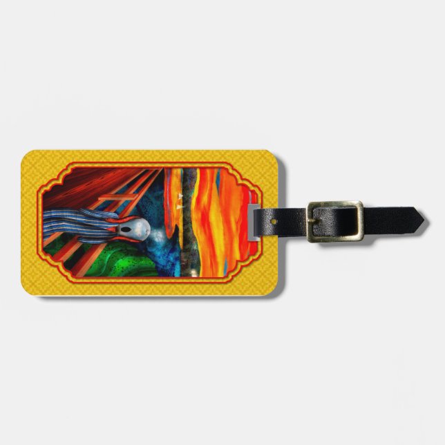 Steampunk - The scream Luggage Tag (Front Horizontal)