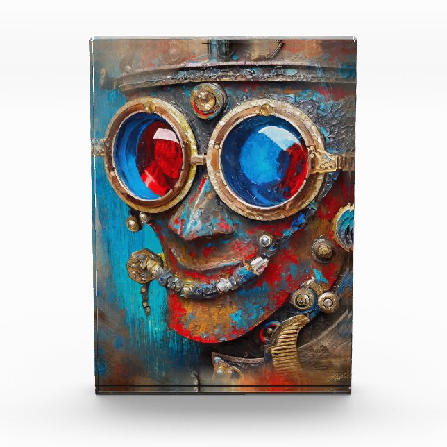 Steampunk The Tin Man Portrait Photo Block (Front)
