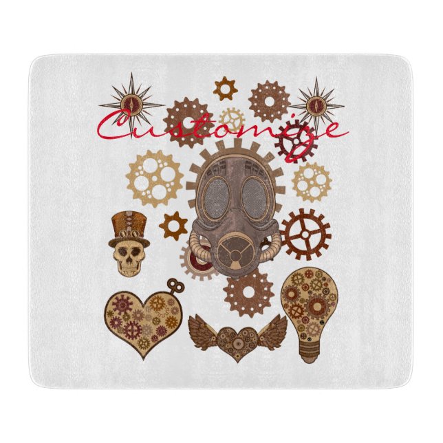 Steampunk Theme Thunder_Cove Cutting Board (Front)