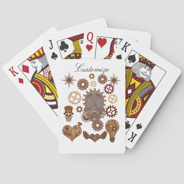 Steampunk Theme Thunder_Cove Playing Cards (Back)