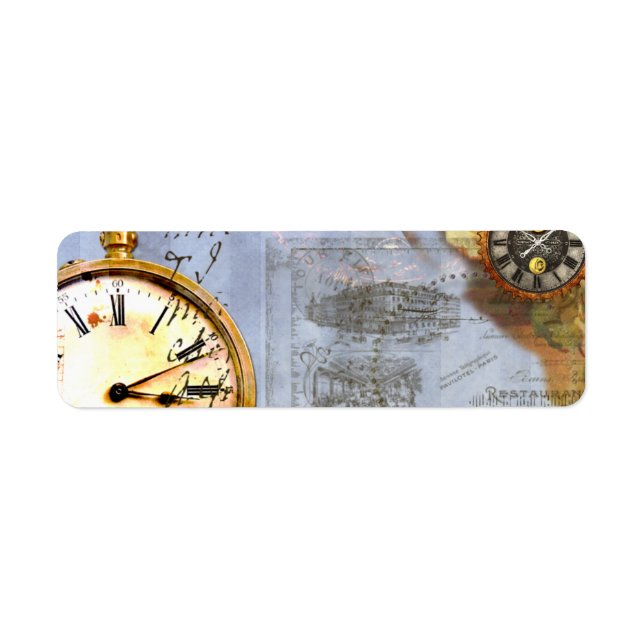 Steampunk Time Labels Tags (Front)