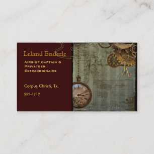 Steampunk Time Machine Business Profile Cards
