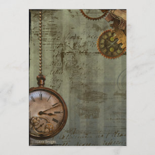 Steampunk Time Machine Invite