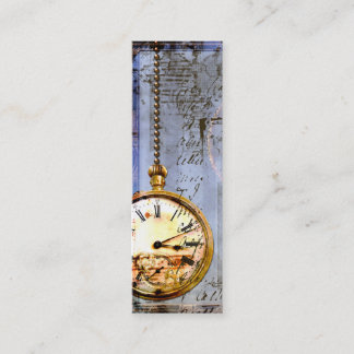 Steampunk Time Machine Pocket Watch Business Card