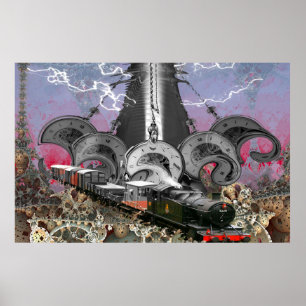 Steampunk Time Machine Poster