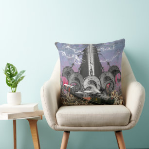 Steampunk Time Machine Throw Pillow