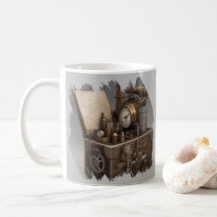 Steampunk Time Machine - Vintage Treasure Chest Coffee Mug