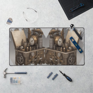 Steampunk Time Machine - Vintage Treasure Chest  Desk Mat