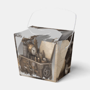 Steampunk Time Machine - Vintage Treasure Chest  Favor Box