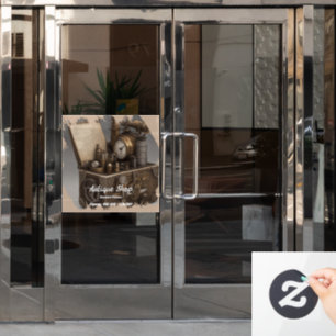 Steampunk Time Machine - Vintage Treasure Chest  Window Cling