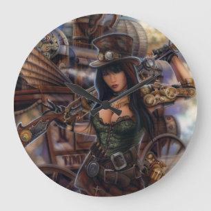 Steampunk Time Traveller Clock! Large Clock