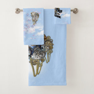 Steampunk Timeless Wedding Party cards & gifts Bath Towel Set