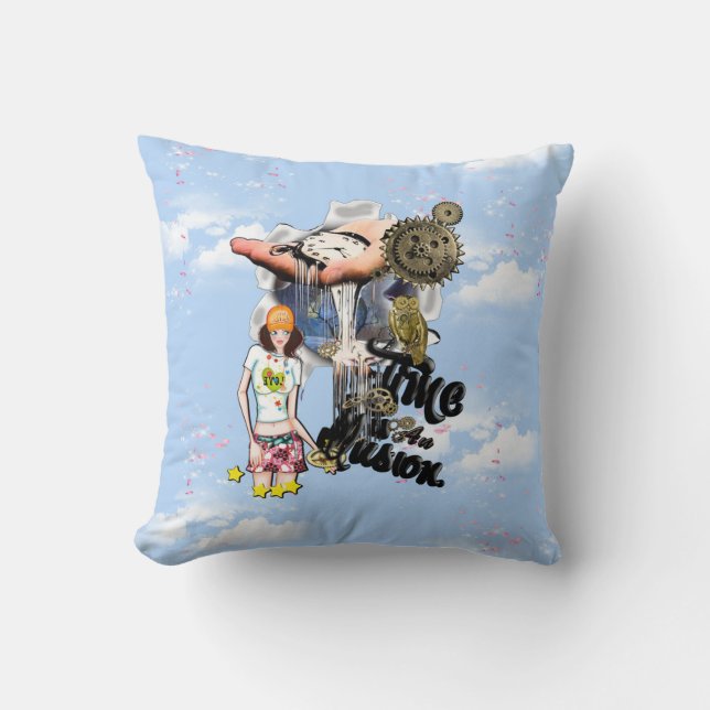 Steampunk Timeless Wedding Party cards & gifts Throw Pillow (Front)