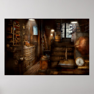 Steampunk - Tool room of a mad man Poster