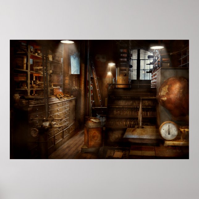 Steampunk - Tool room of a mad man Poster (Front)