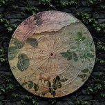 Steampunk Torn Rose | Vintage Distressed Ephemera Dartboard<br><div class="desc">90s Grunge, All Grown Up! Feminine, sophisticated Victorian era shabby chic steampunk seamless pattern featuring ripped paper with a pink rose on a grunge background. This vintage 1990s inspired abstract design features a gorgeous palette that adds perfect pop of colour. For customizations or other colours, please visit JustFharryn or contact...</div>