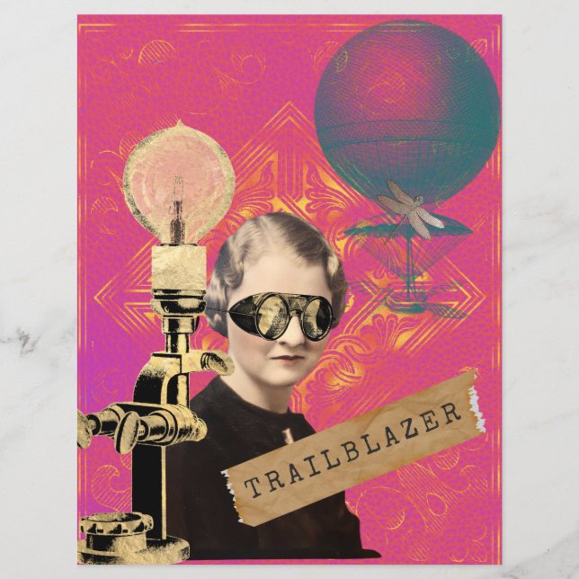 Steampunk Trailblazer Pop Art papier (Devant)