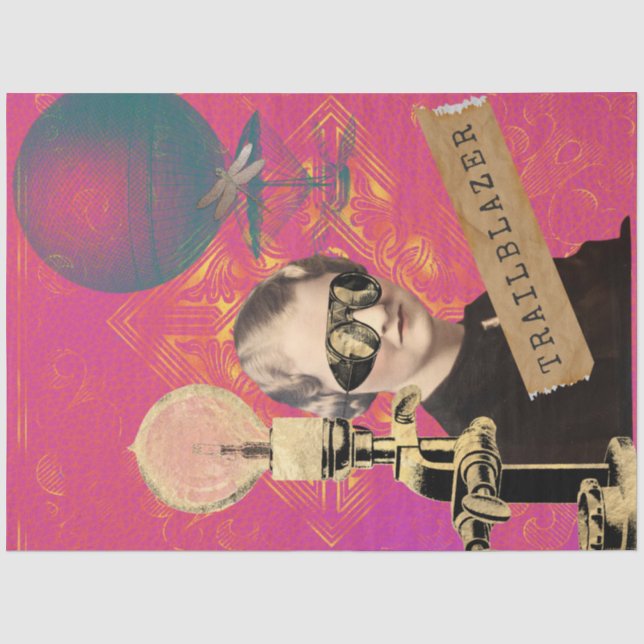 Steampunk Trailblazer Pop Art   Tissue Paper (Front)