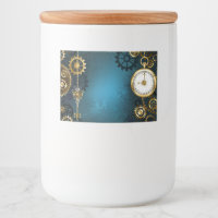 Steampunk turquoise Background with Gears